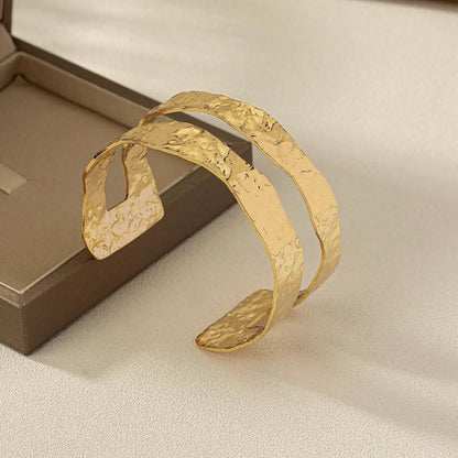 Hammered Gold-Plated Bangle