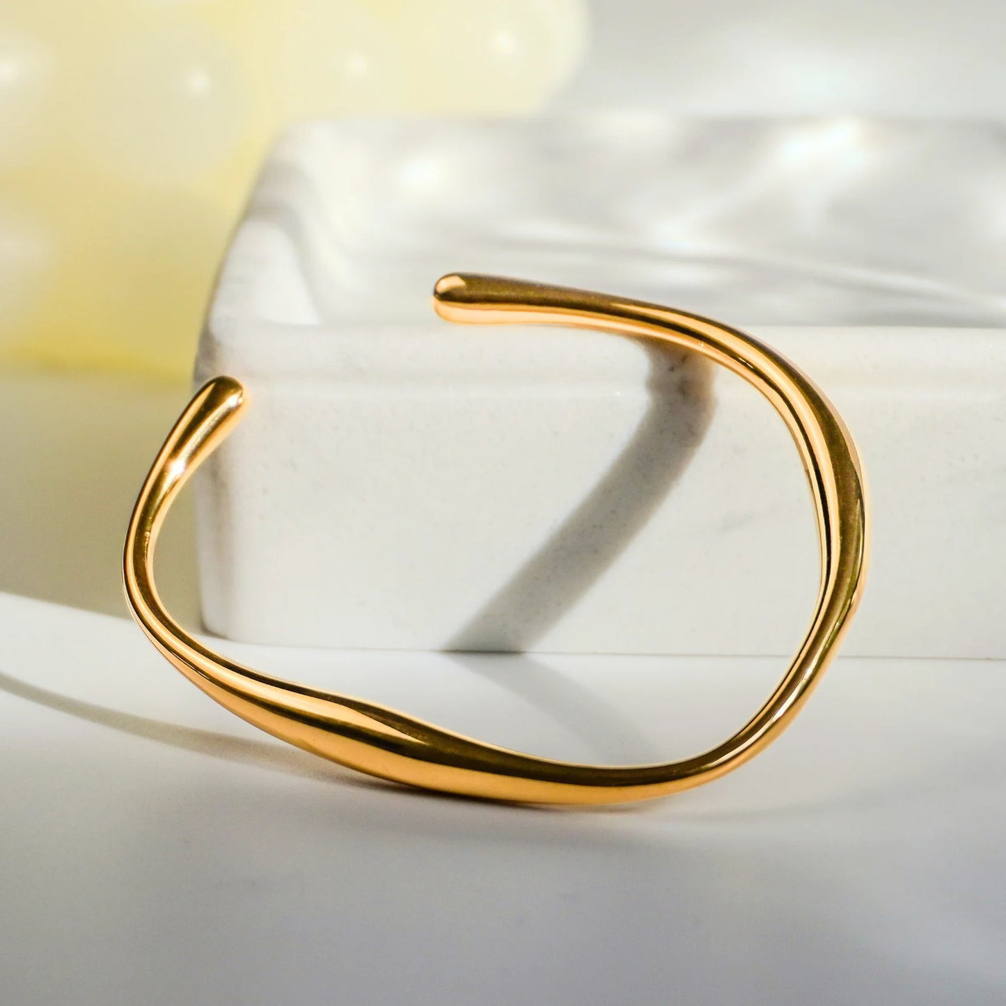 Gold Wave Bangle