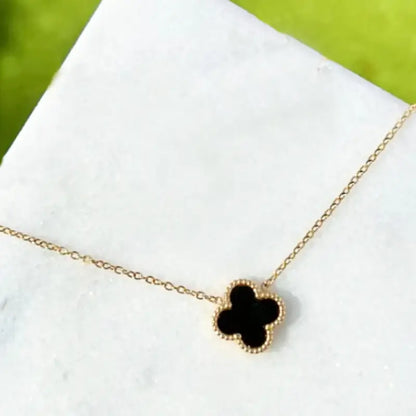 Gold Clover Necklace for Attracting Good Luck