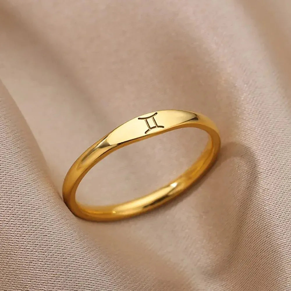 18K Gold-Plated Zodiac Ring