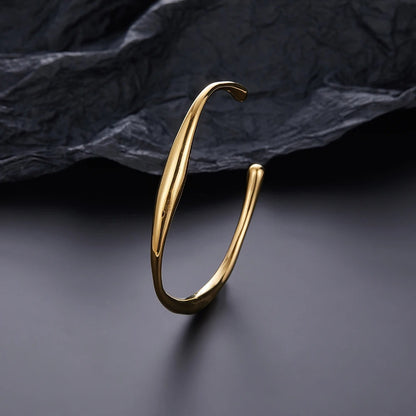 Gold Wave Bangle