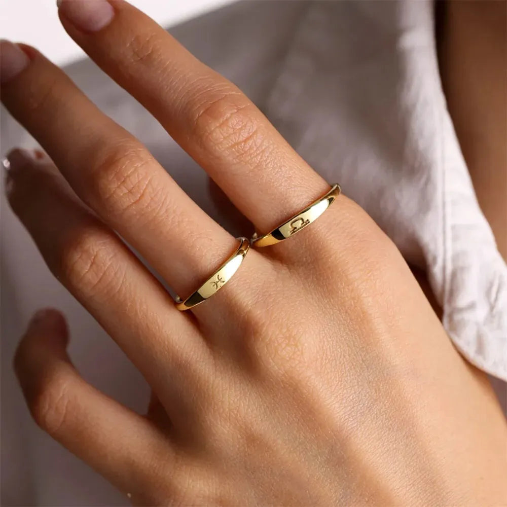 18K Gold-Plated Zodiac Ring