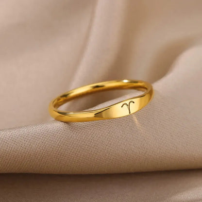 18K Gold-Plated Zodiac Ring